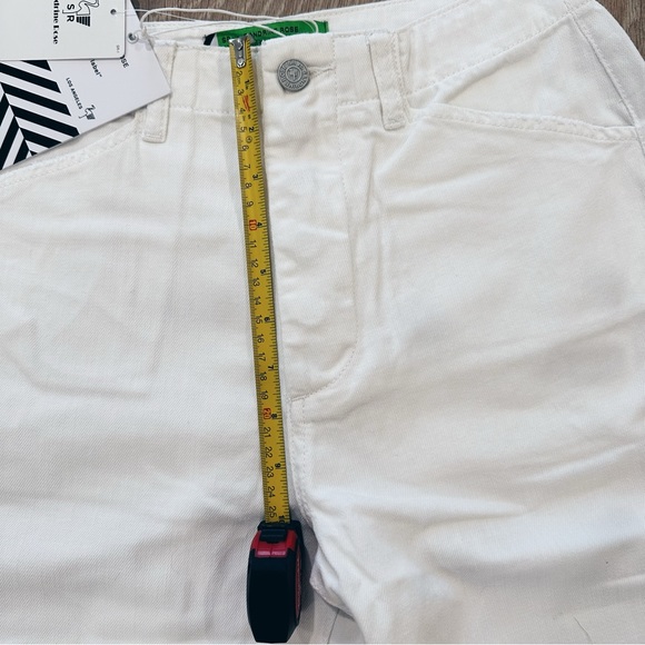 FREE PEOPLE X SANDRINE ROSE HIGH-RISE WHITE STRAIGHT LEG SIZE 24 BOHO CHIC - Picture 7 of 7